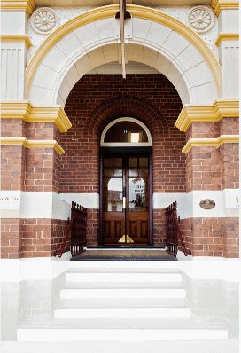 banner hero of granleese & co office with arc entrance